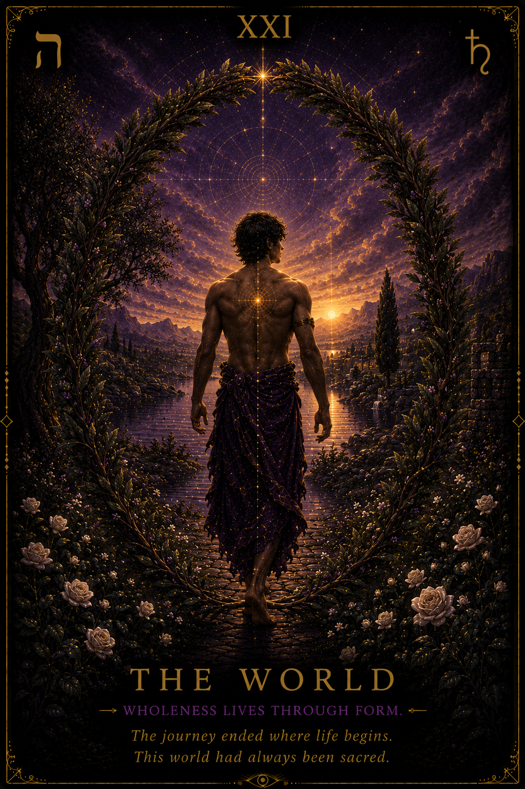 The World — Major Arcana card from the Oracle of Shadow & Bone Tarot