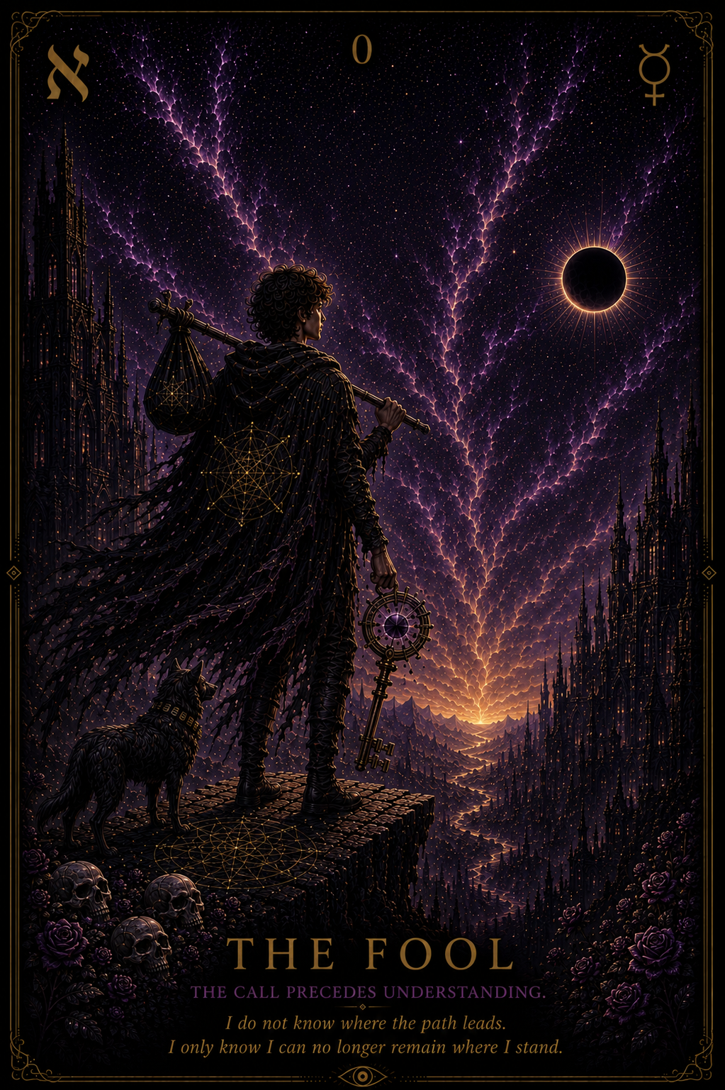 The Fool — Major Arcana card from the Oracle of Shadow & Bone Tarot